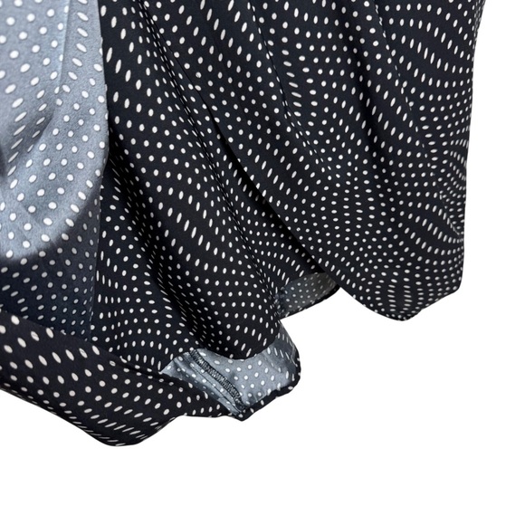 Express Black/White Polka Dots Y2K Baby doll top Tulip mini dress Women's size L - Picture 7 of 10